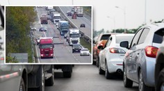 Na D1 se náhle rozdrolila silnice. Kolony měřily až 11 kilometrů!