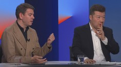 Moderátor se ptal na penze, Okamura mluvil o Ukrajincích. A Skopeček už to nevydržel