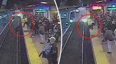 Hrdina zachránil muže před vlakem! Od nárazu ho dělila vteřina. VIDEO