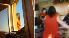 Žena chtěla ukončit svůj život. Policista natočil, jak ji zachránil z okna! VIDEO