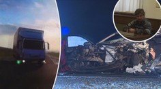 První záběry děsivé nehody: Osobáku vjel do cesty náklaďák, čtyři mrtví!
