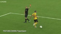 TRAPAS! Fotbalista viděl červenou, pak si ho vychutnala kamera