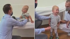 "Stojím, teto, stojím." Sledujte obří radost vážně nemocného Maxíka!