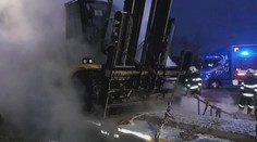 Na dálnici D5 hořel kamion, škoda přesahuje jeden milion korun