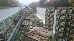 Pivní apokalypsa zastavila provoz na D1 v obou směrech