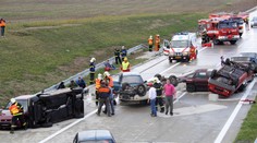 Dálnici D1 blokovala hromadná nehoda! Tvořily se dlouhé kolony