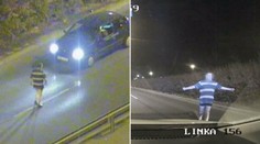 VIDEO: Strážníci chytali muže bez kalhot! Skákal před jedoucí auta