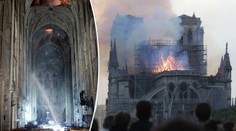 První záběry z vyhořelé katedrály: Zářící kříž jako symbol naděje