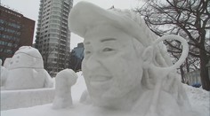 VIDEO: Sochy z ledu obdivují návštěvníci ostrova Hokkaido