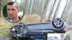 Fotbalista Martin Fenin boural, auto skončilo na střeše! FOTO