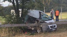 Dodávka vylétla ze silnice a skončila ve stromě, zemřeli dva lidé!