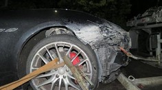 Řidič na D11 rozdráždil své Maserati až příliš. Rozbil ho o svodidla