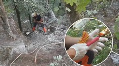 Desetitunový balvan hrozil, že se zřítí na silnici! Hasiči jej museli odstřelit