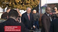 Zeman ukončil návštěvu Pardubicka, vtipkoval o Ztohoven