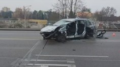 Kolaps dopravy v Českých Budějovicích. Při nehodě zemřela řidička