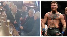 Co řekl napadený muž McGregorovi, než od něj inkasoval bombu?