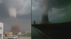 VIDEO: Tornádo odnášelo střechy a převrátilo autobus v Rumunsku