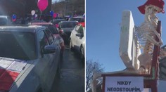 Na demonstraci proti Babišovi v Praze přinesli i kostlivce. Lidem vadí chaos