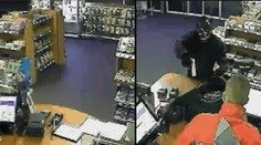Záznam přepadení: Muž v masce čerta vyhrožoval obsluze pistolí!
