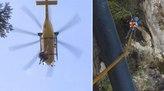 Zraněného horolezce na Liberecku zachránili z vrtulníku. VIDEO