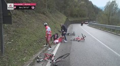 Ošklivý pád na Giru! Ze závodu odstoupil vítěz etapy i Francouz Edet