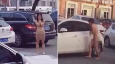 Pomsta roku: Podvedli ji, tak je nechala nahé na parkovišti! VIDEO