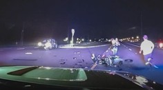 Kamera zachytila drama na dálnici. Policista zvládl chvíle hrůzy a zachránil život kojenci