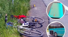 Autobusu se za jízdy otevřelo víko motoru. Cyklistovi uřízlo ruku!