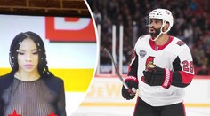 NHL ve Švédsku? Zraky se ubíraly na zpěvačku, neměla podprsenku!
