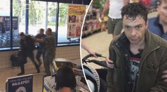 V obchodě naháněli zloděje, lidé mu bránili v útěku vozíky! VIDEO