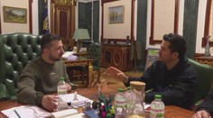 Ukrajinu navštívil známý herec. Se Zelenským probíral pomoc dětem