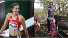 Z atletky Rosolové je zemědělkyně, se svoji dcerkou kydá hnůj na zahradě