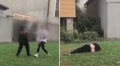 Brutální bitka školáků v Kolíně, napadený křičel bolestí! VIDEO