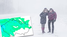 Na Vysočině napadlo už 12 cm za jediný den! Jak bude u vás? MAPY