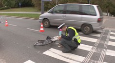Chlapec na kole nezvládl brždění, v bezvědomí jej odváželi záchranáři