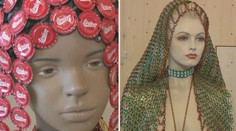 Nový módní trend? Muž proměnil plechovky v originální kostýmy