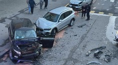 Hromadná nehoda v Praze: Jeden z řidičů chtěl utéct, nadýchal téměř dvě promile