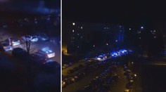 Lidi v uzavřené zóně překvapily za tmy majáky. Hasiči přichystali show