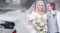 Snoubenci chtěli mít bílou svatbu, dorazila ničivá bouře Emma! FOTO