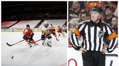 VIDEO: Bezzubý rozhodčí zahájil sezonu NHL uvítacím projevem