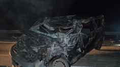 Auto se na Vysočině srazilo s dodávkou. Jeden mrtvý, tři zranění