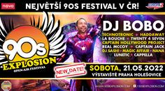 Poslední vstupenky v prodeji na 90s Explosion festival, kde zazáří i DJ Bobo!