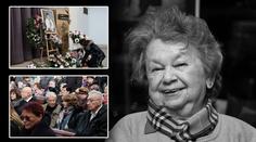 Lidé se loučili s Aťkou. Přišel Zíma i Zawadská, Gott poslal věnec