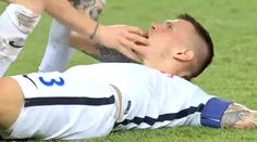 Rána do obličeje, pak děsivý pohled: Škrtel jen bezvládně ležel!
