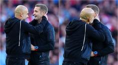 Trenére, co to bylo? Guardiola políbil rozhodčího, fanoušci se nestačili divit