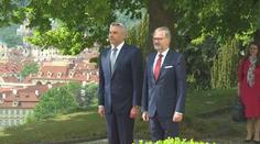 Rakouský kancléř navštívil Česko. O energetice jednal s Fialou i s Jurečkou