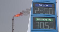 Černé pondělí na burzách: Cena ropy propadla, zlevní benzin v Česku