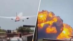 VIDEO: Lidé zaznamenali celý pád letadla. K nebi se valil mohutný dým