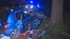 Osobní auto vlétlo do stromu, dva lidé na místě zemřeli