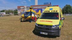Muže v Pardubicích zasáhl elektrický proud. Vrtulník ho odvezl do Prahy